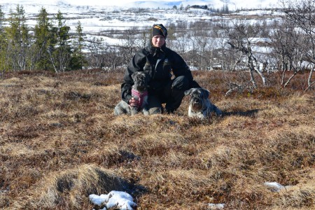 Jag med Nellie och Hubbe på fjället påsk -15